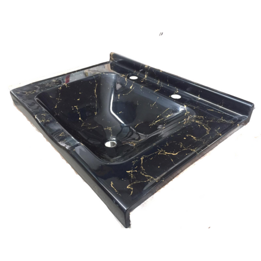 Akrilik Kuaför Lavabosu Siyah 73x52 cm - Modern ve Dayanıklı Lavabo